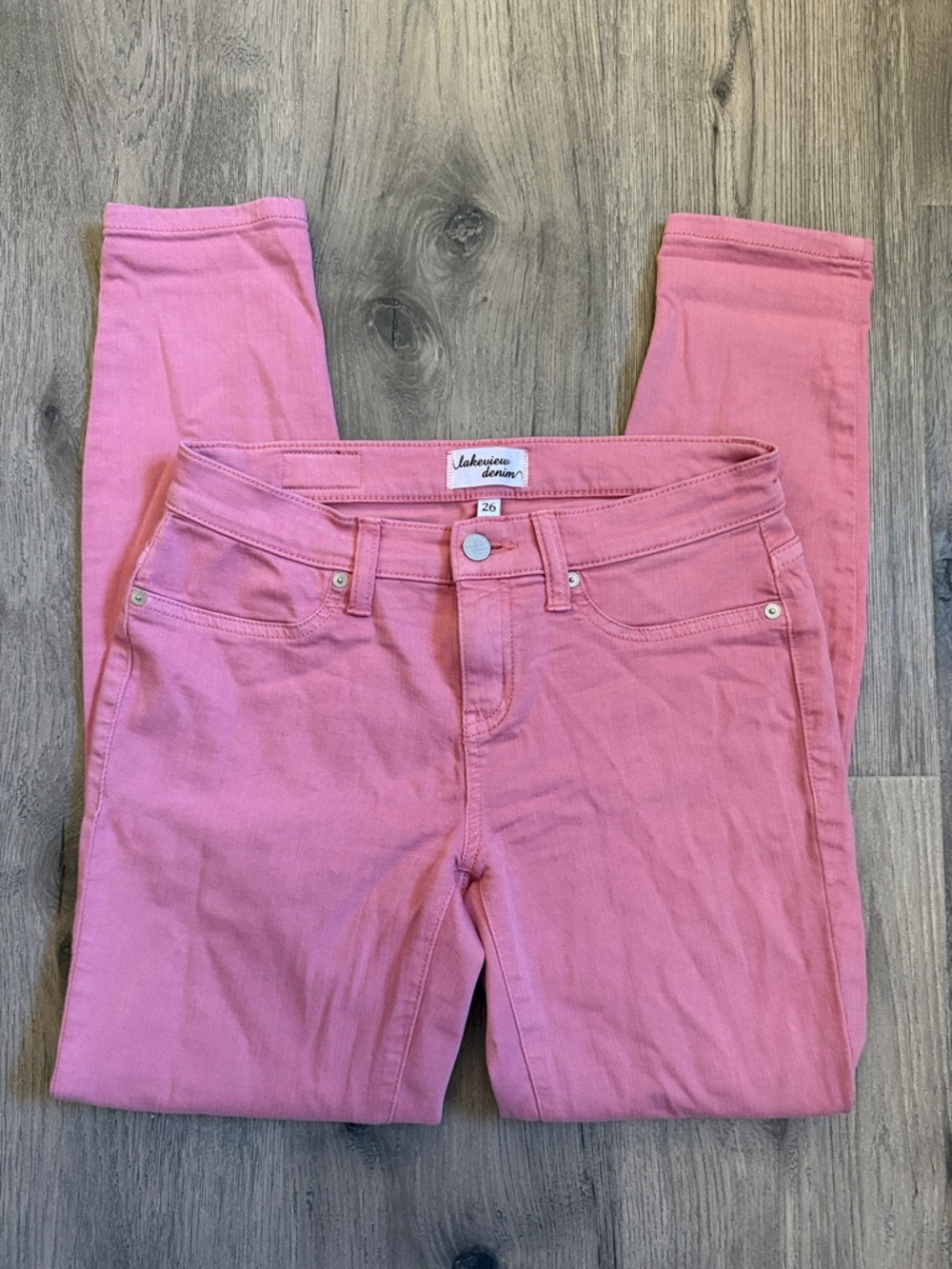 Soft Pink Skinny Jeans by